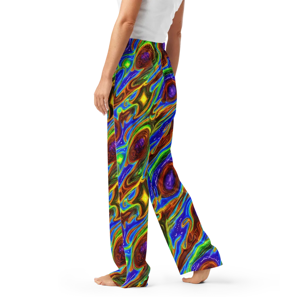 Saturated Orbit on Women's Pajama Pants — Left