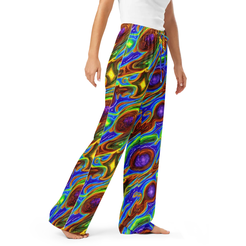 Saturated Orbit on Women's Pajama Pants — Right Front
