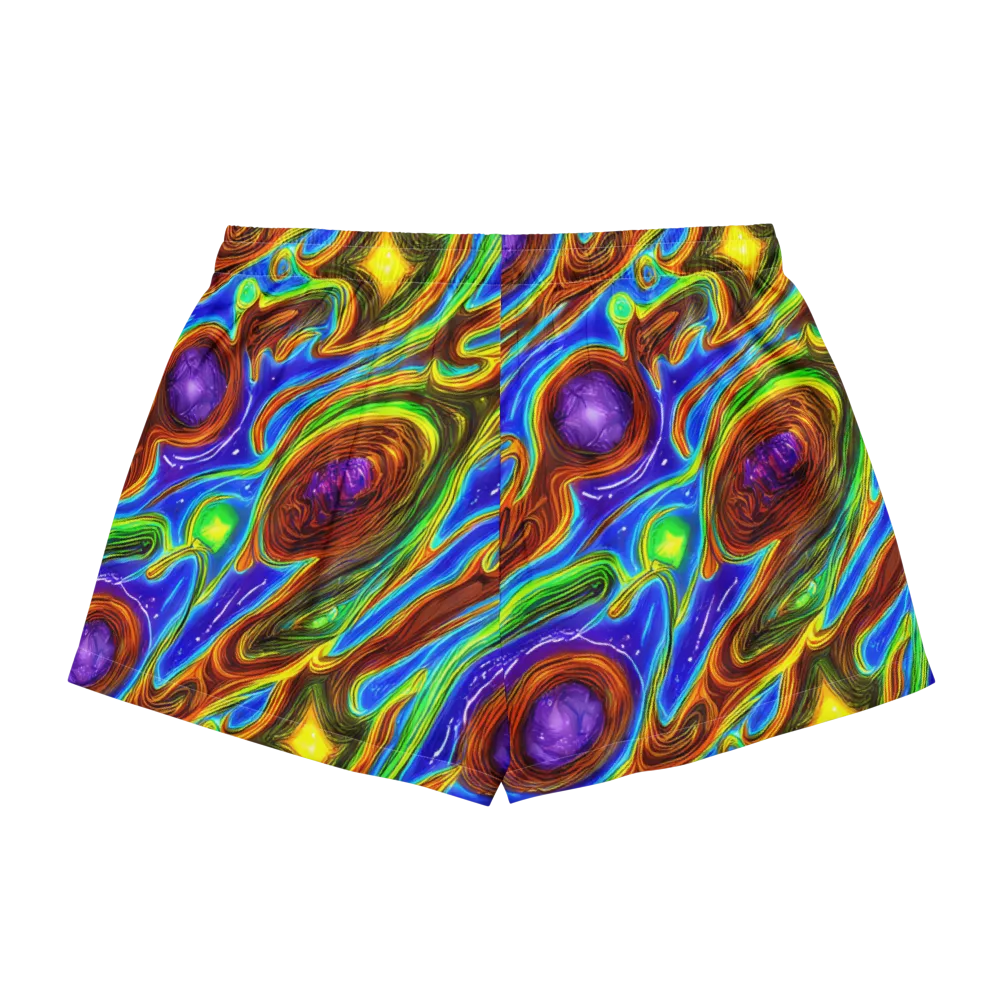 Saturated Orbit on Women's Pajama Shorts — Back