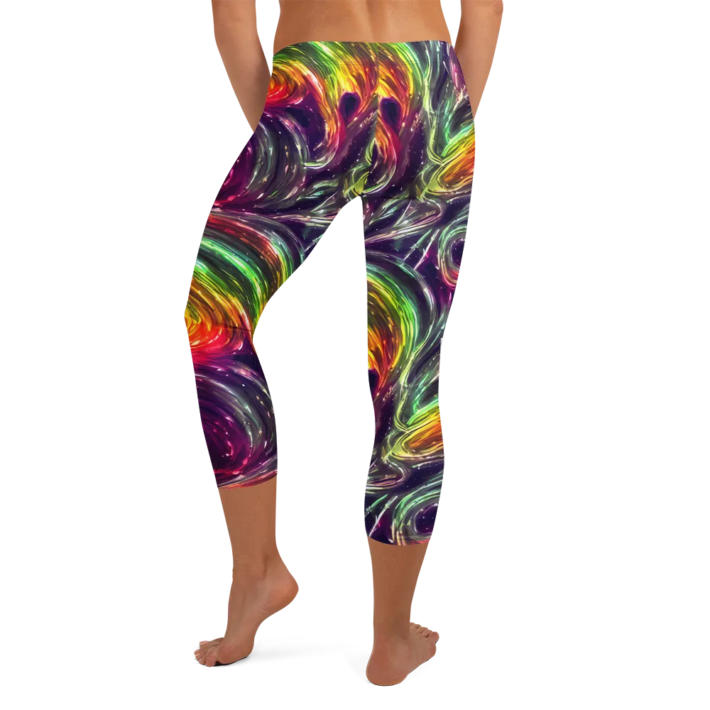 Aurora Cyclone on Capri Leggings — Back