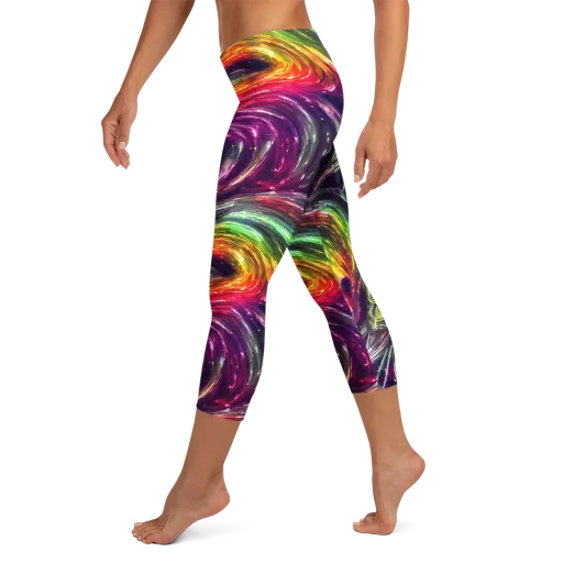Aurora Cyclone on a Capri Leggings