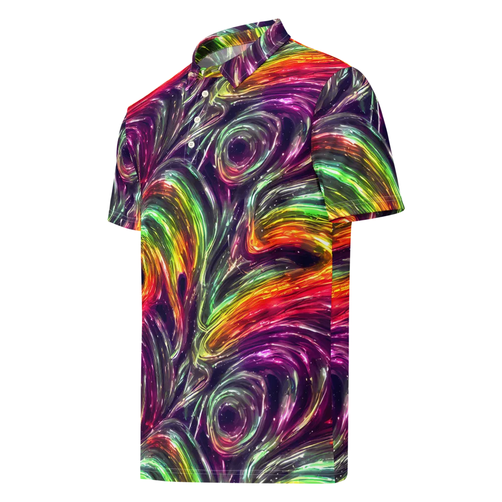 Aurora Cyclone on Men's Slim Fit Polo Shirt — Left Front