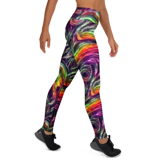 Aurora Cyclone on a Yoga Leggings