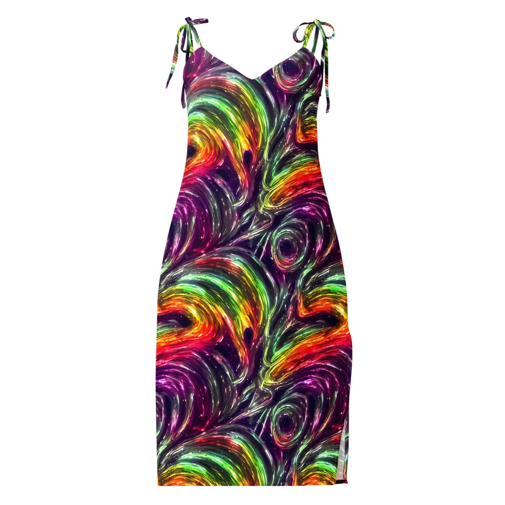 Aurora Cyclone on Slip Dress — Front