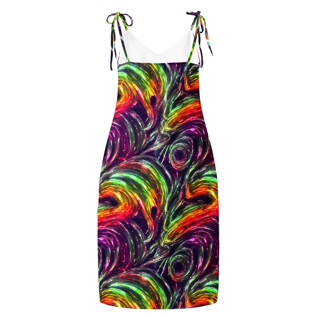 Aurora Cyclone on Slip Dress — Back