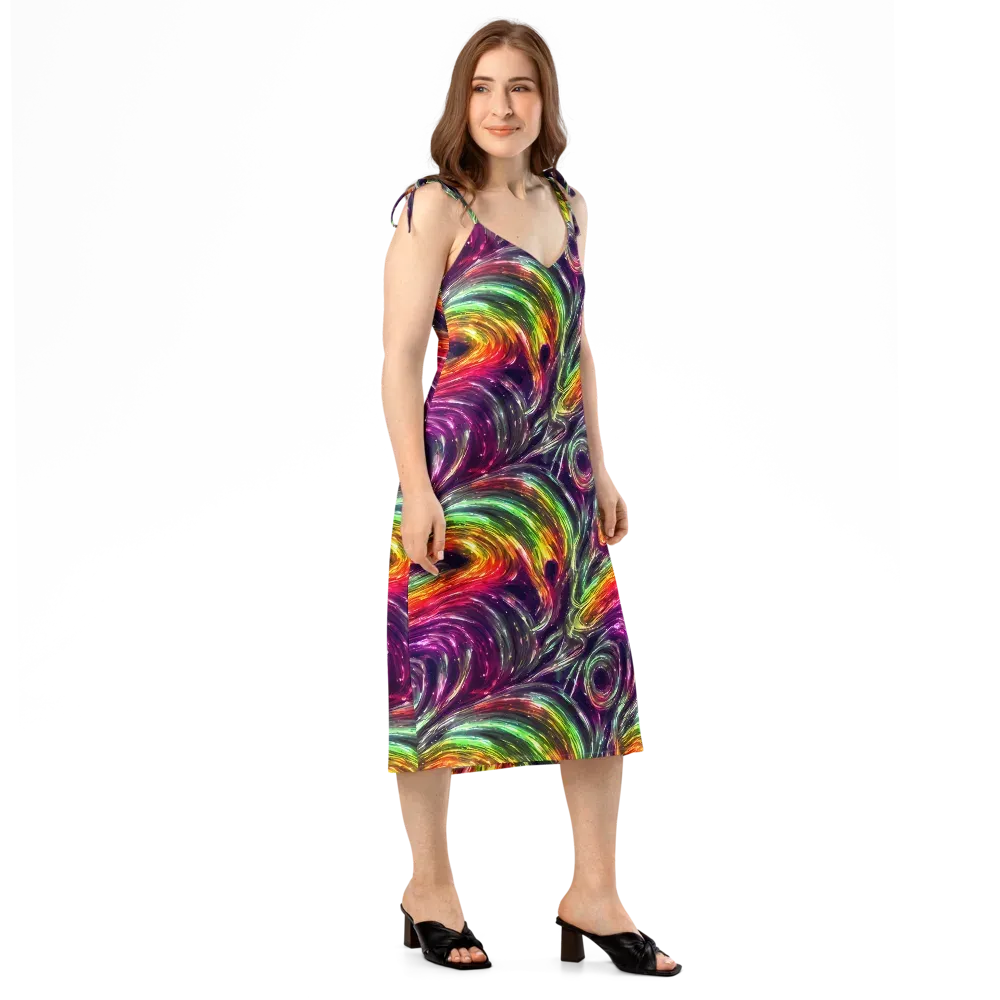 Aurora Cyclone on Slip Dress — Right Front