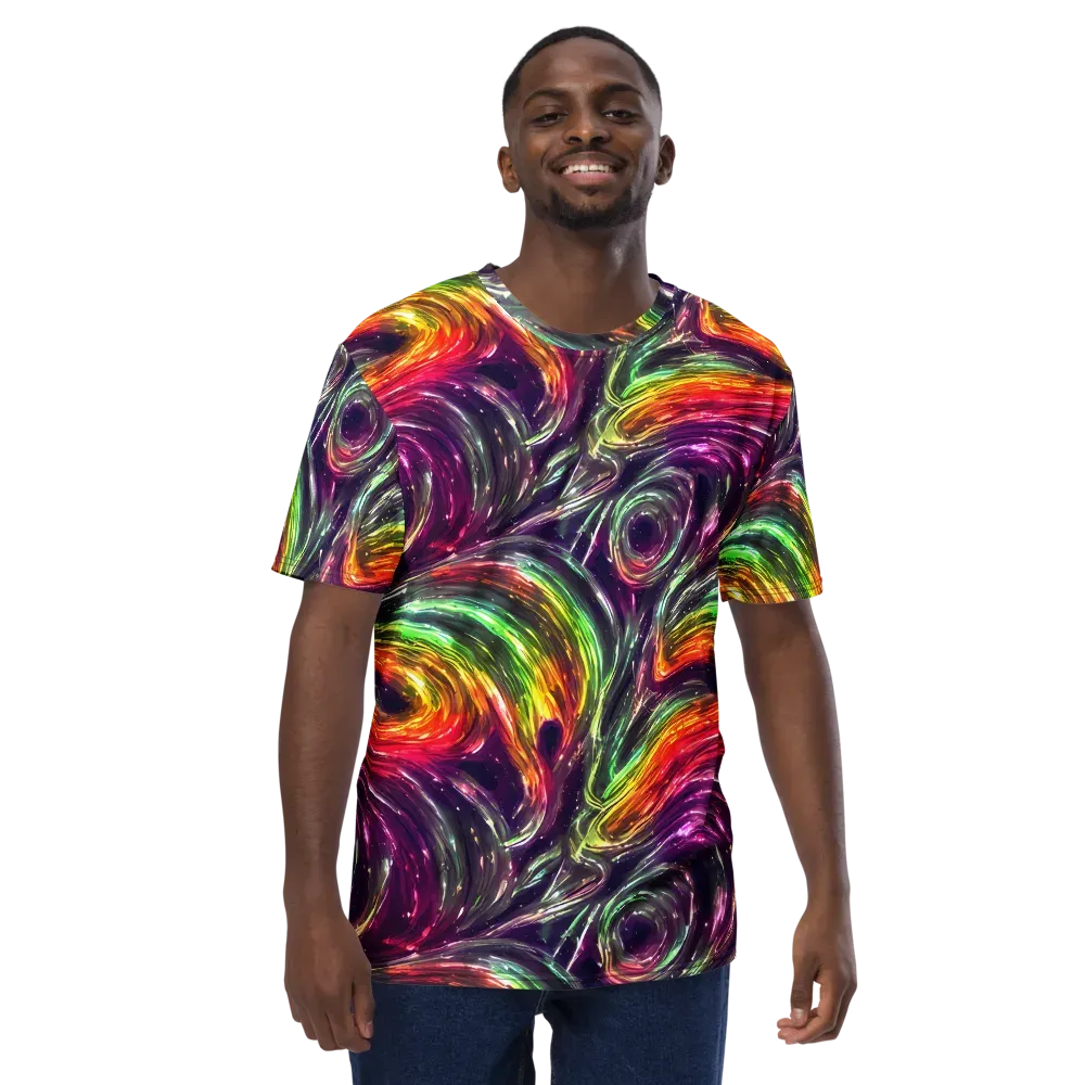 Aurora Cyclone on Men's Crew Neck T-Shirt — Front