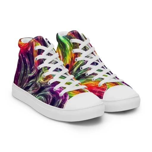 Aurora Cyclone on a Men's High Top Canvas Shoes