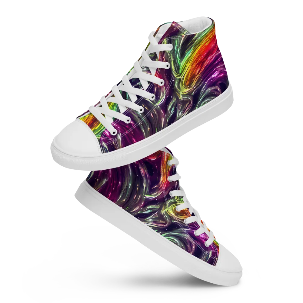 Aurora Cyclone on Men's High Top Canvas Shoes — Front