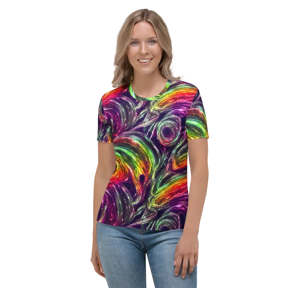 Aurora Cyclone on Women's Crew Neck T-Shirt — Front