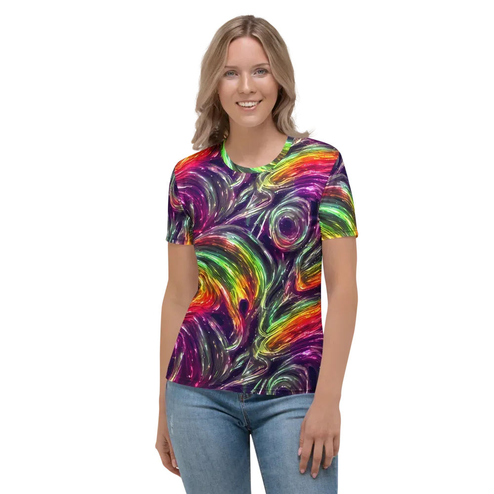 Aurora Cyclone on Women's Crew Neck T-Shirt — Front