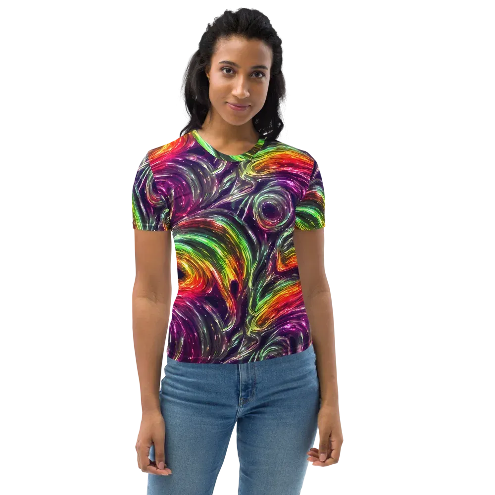 Aurora Cyclone on Women's Crew Neck T-Shirt — Front
