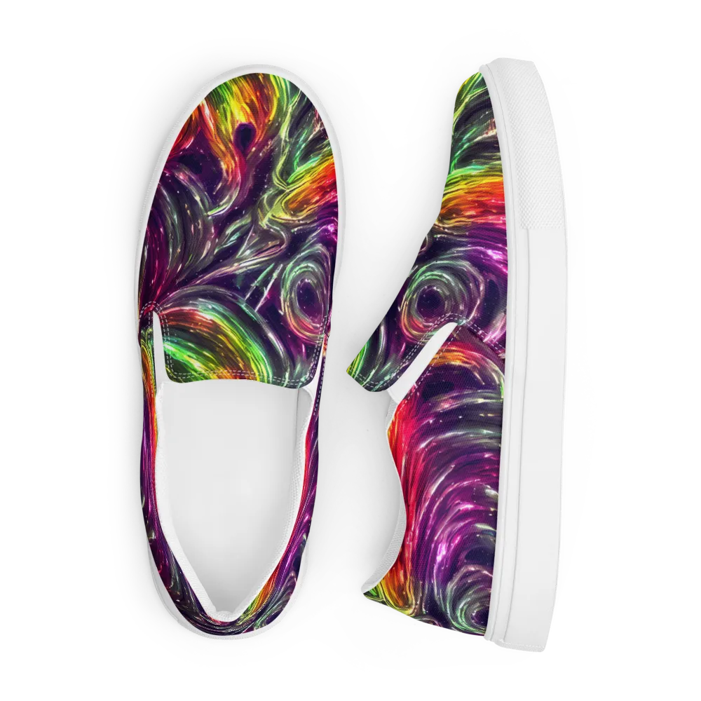 Aurora Cyclone on Men's Slip-On Canvas Shoes — Front