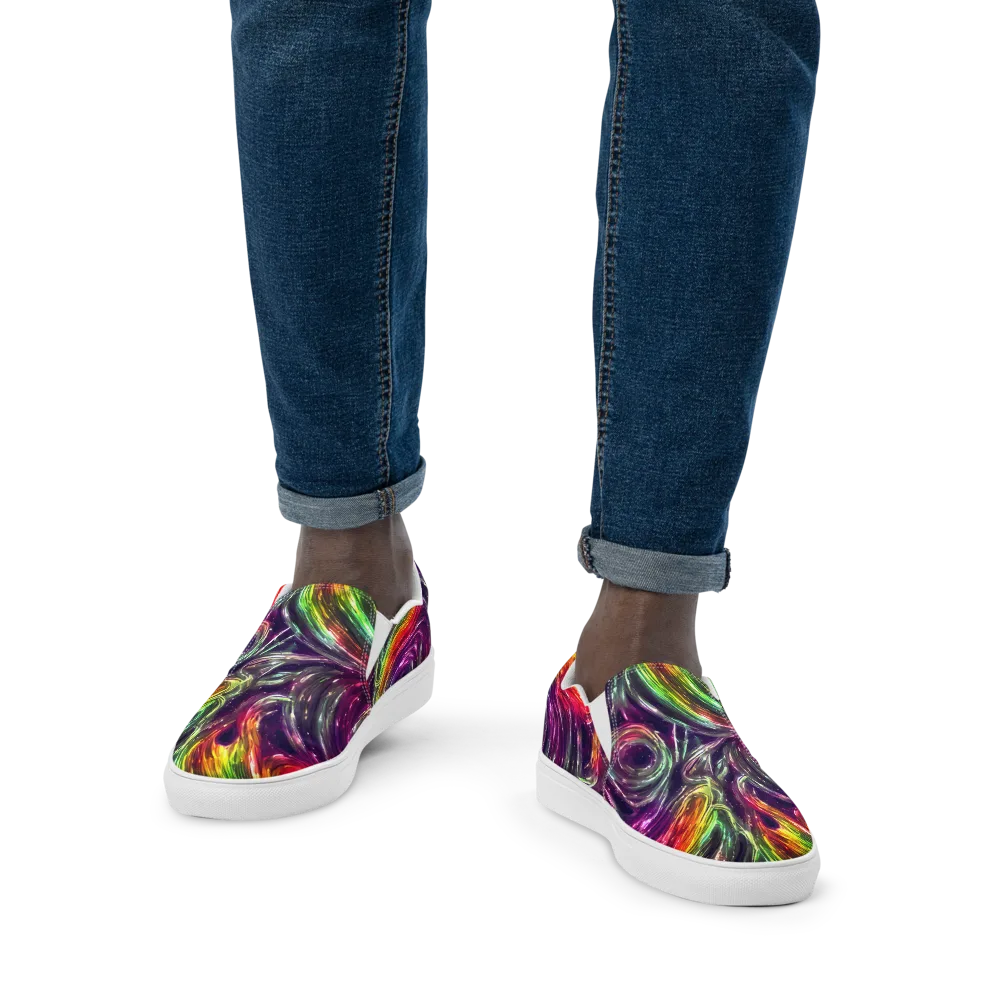 Aurora Cyclone on Men's Slip-On Canvas Shoes — Front