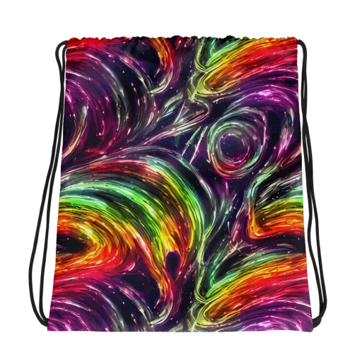 Aurora Cyclone on a Drawstring Bag