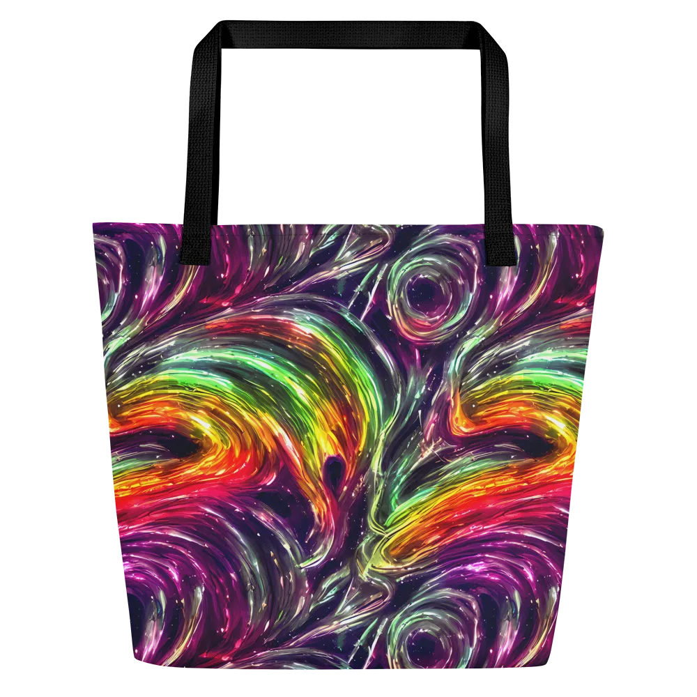 Aurora Cyclone on Large Tote Bag W/ Pocket — Front