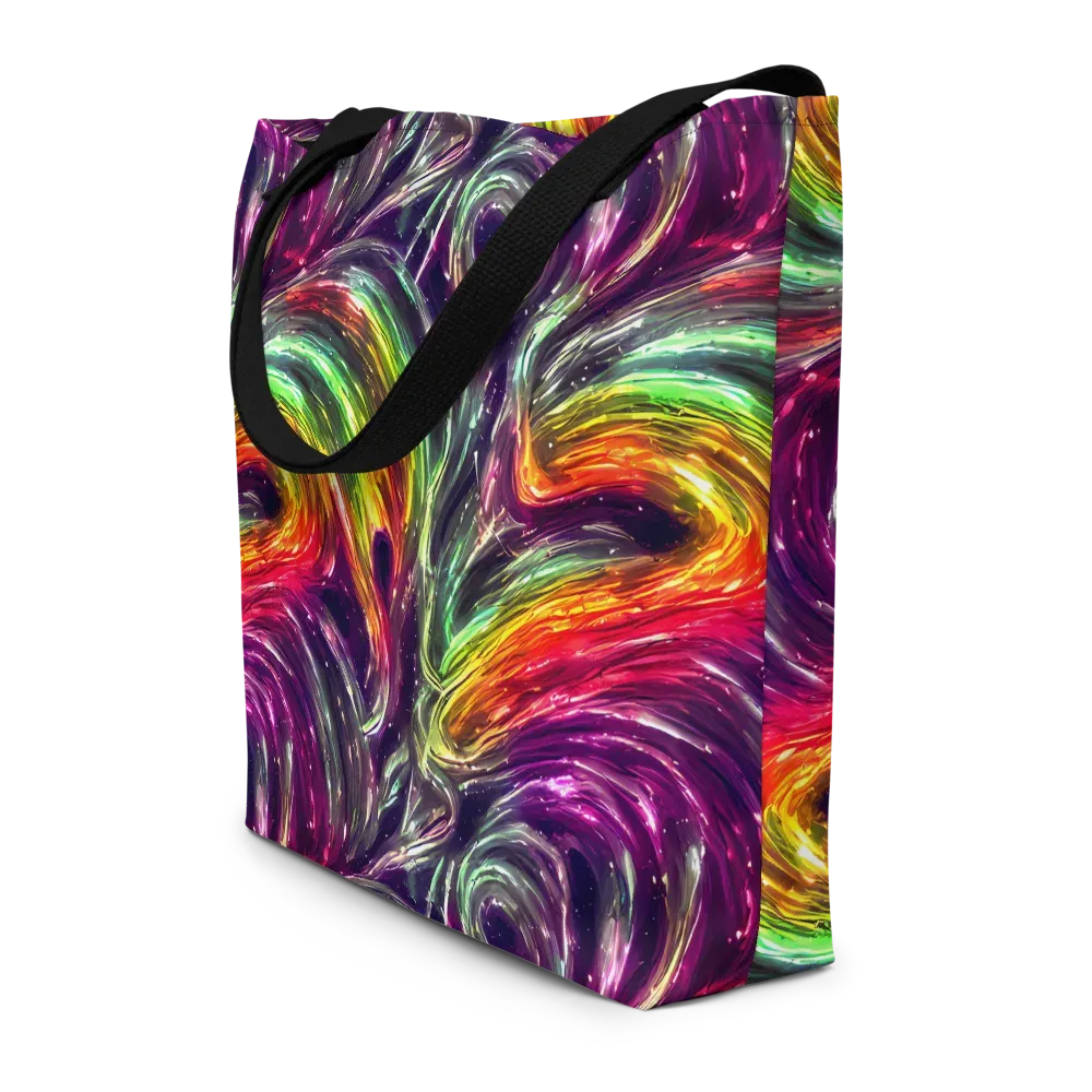 Aurora Cyclone on Large Tote Bag W/ Pocket — Front