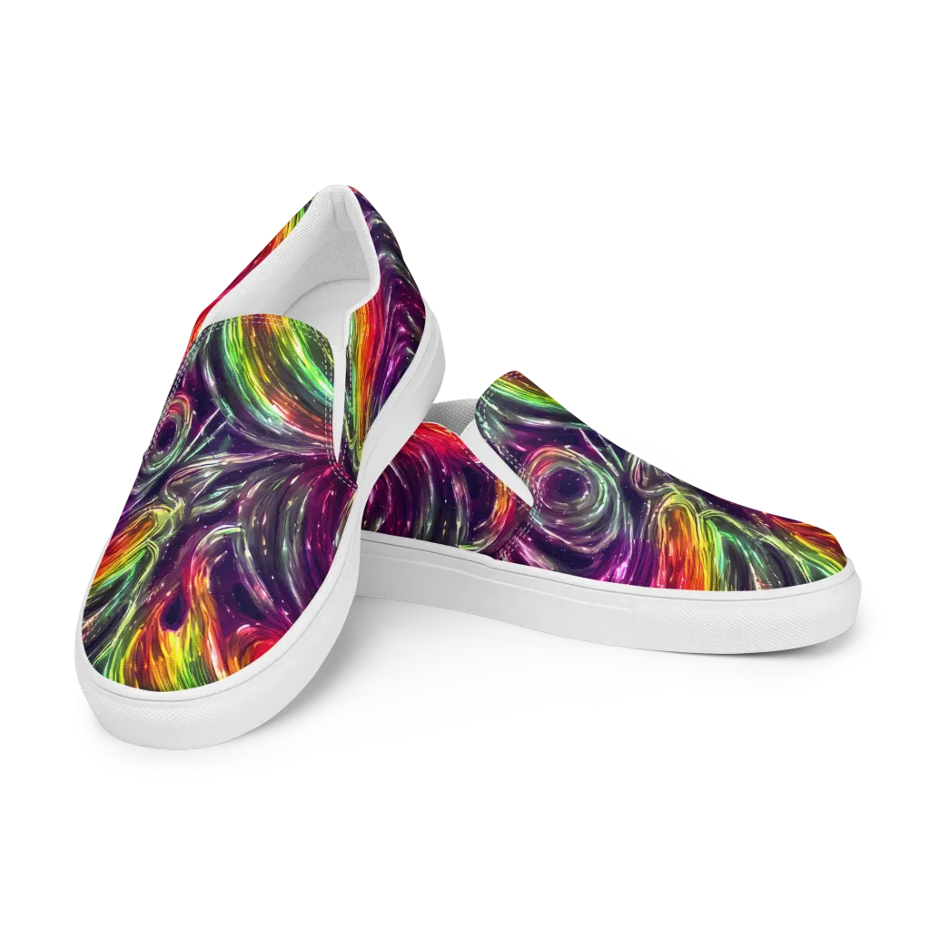 Aurora Cyclone on Women's Slip-On Canvas Shoes — Left Front