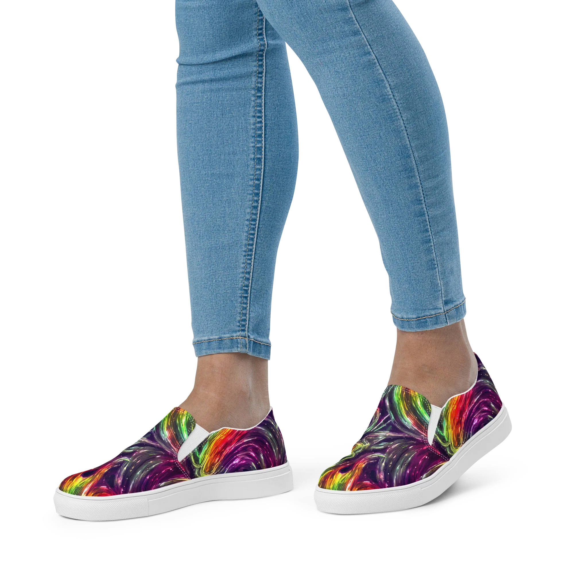 Aurora Cyclone on Women's Slip-On Canvas Shoes — Front