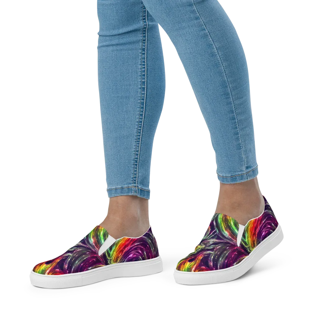 Aurora Cyclone on Women's Slip-On Canvas Shoes — Front