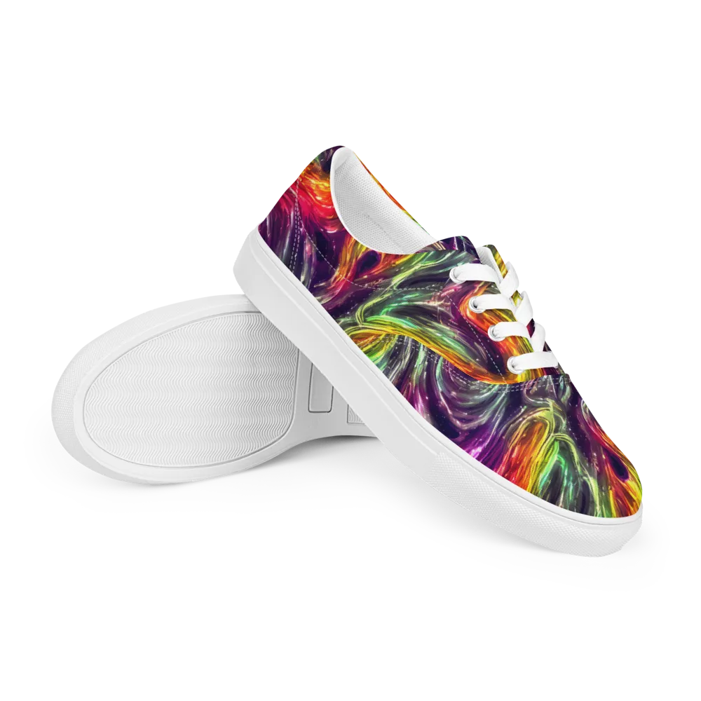 Aurora Cyclone on Men's Lace-Up Canvas Shoes — Right Front