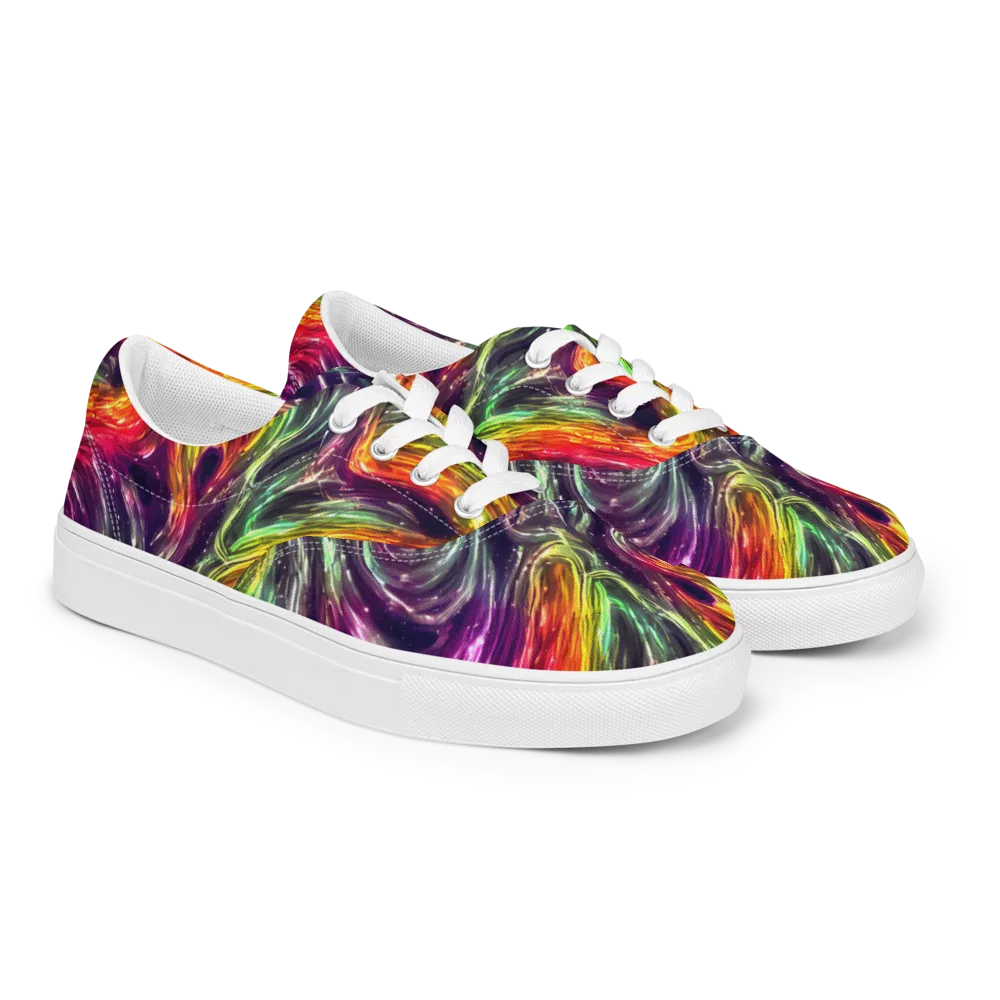 Aurora Cyclone on Men's Lace-Up Canvas Shoes — Right Front
