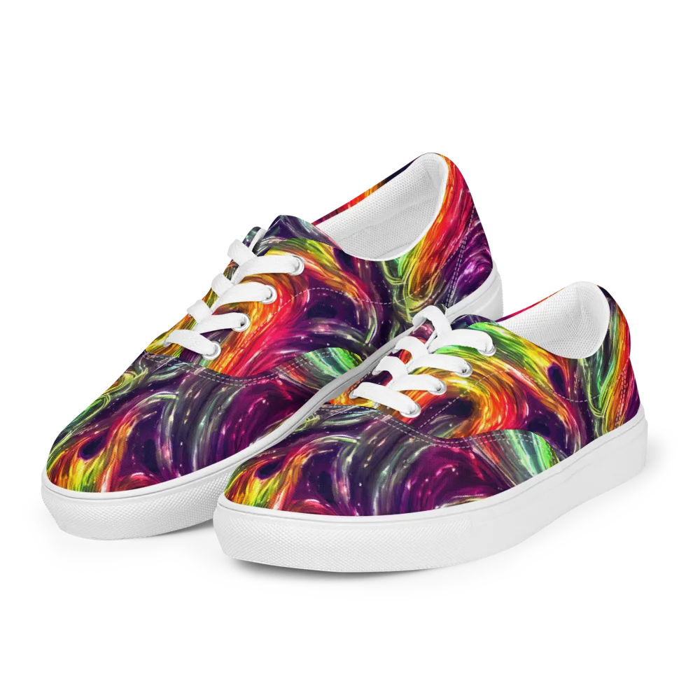 Aurora Cyclone on Men's Lace-Up Canvas Shoes — Left Front