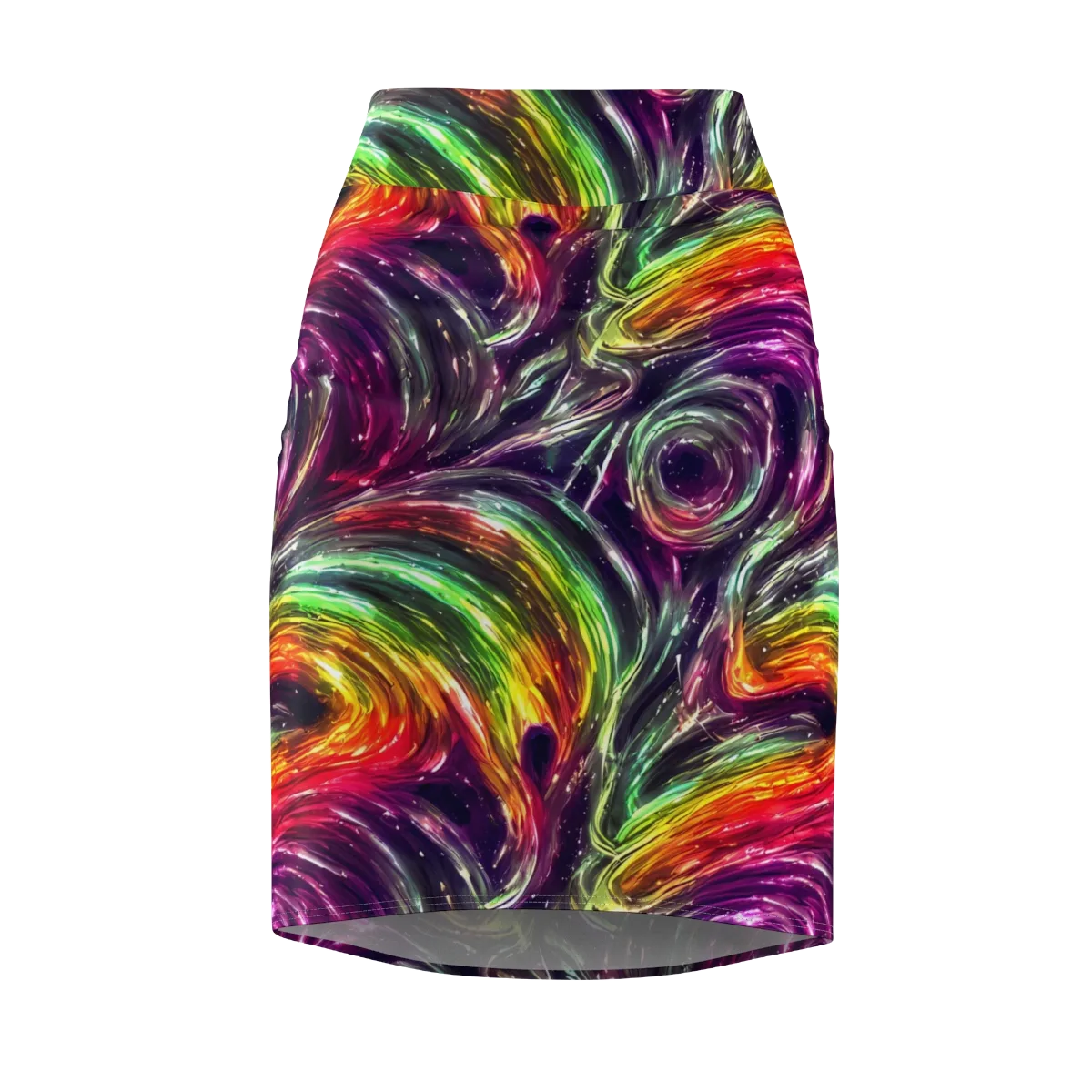 Aurora Cyclone on Pencil Skirt — Front