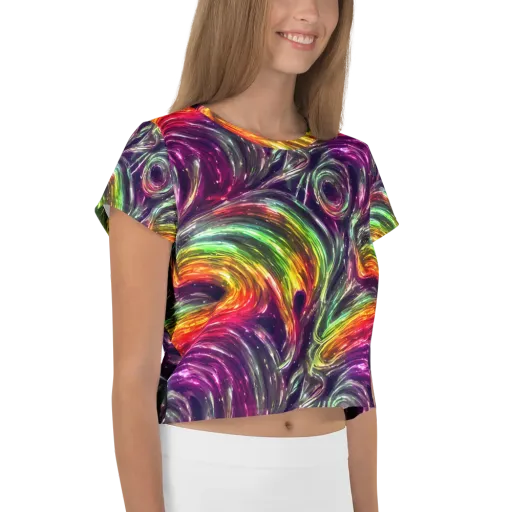 Aurora Cyclone on a Crop Tee