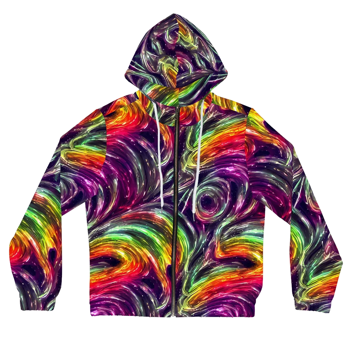 Aurora Cyclone on Women's Full-Zip Hoodie — Front