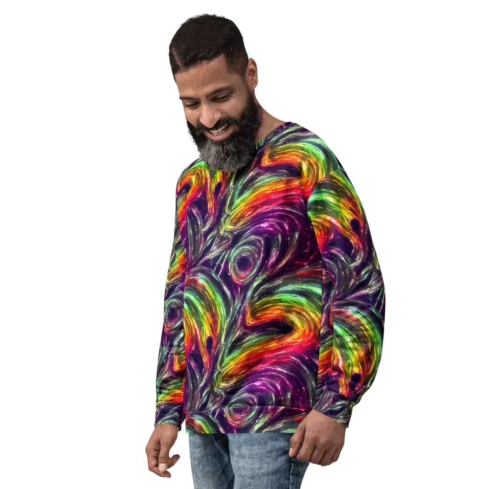Aurora Cyclone on Sweatshirt — Left Front
