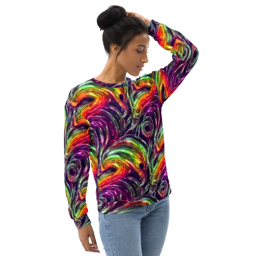 Aurora Cyclone on Sweatshirt — Right Front