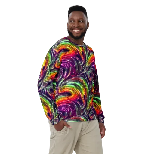 Aurora Cyclone on a Sweatshirt