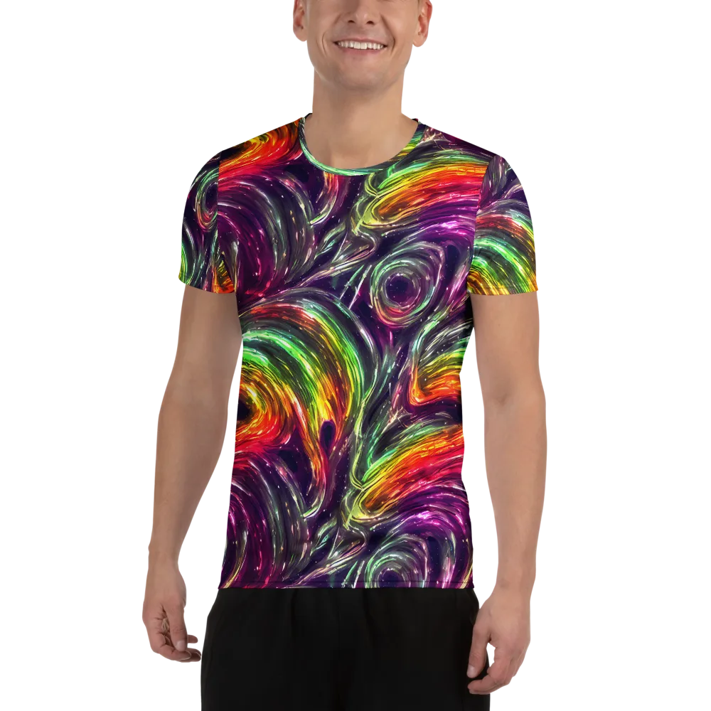 Aurora Cyclone on Men's Athletic T-Shirt — Front