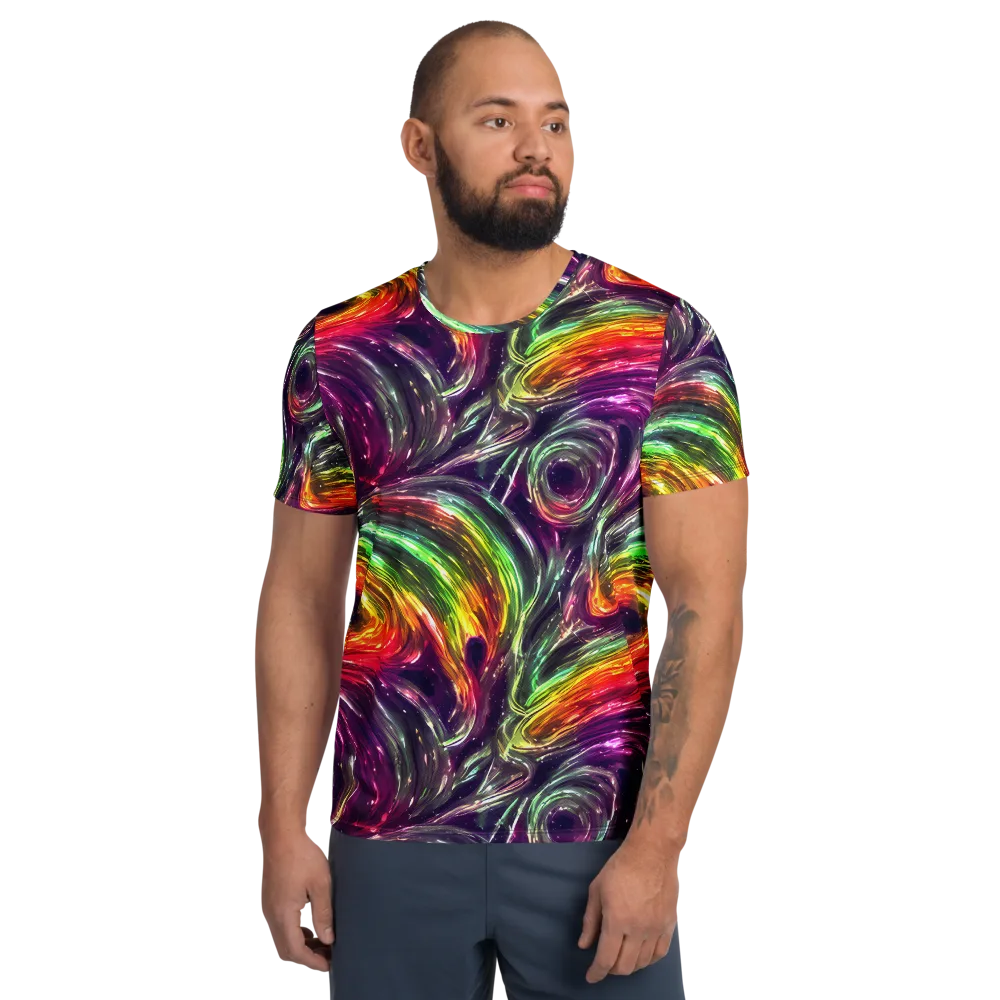 Aurora Cyclone on Men's Athletic T-Shirt — Front