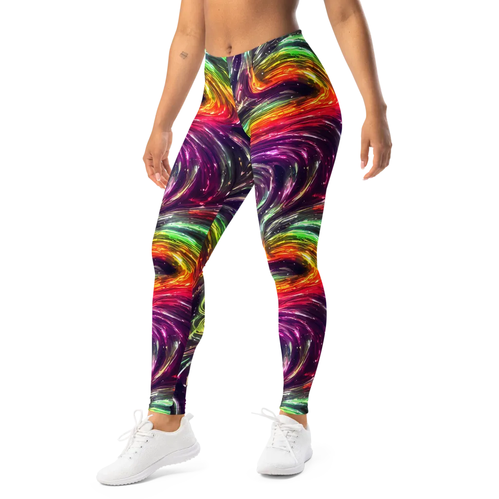 Aurora Cyclone on Leggings — Left Front