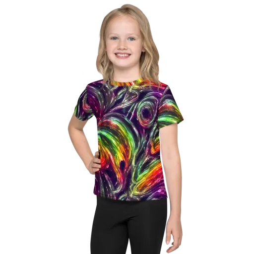 Aurora Cyclone on a Kids Crew Neck T-Shirt