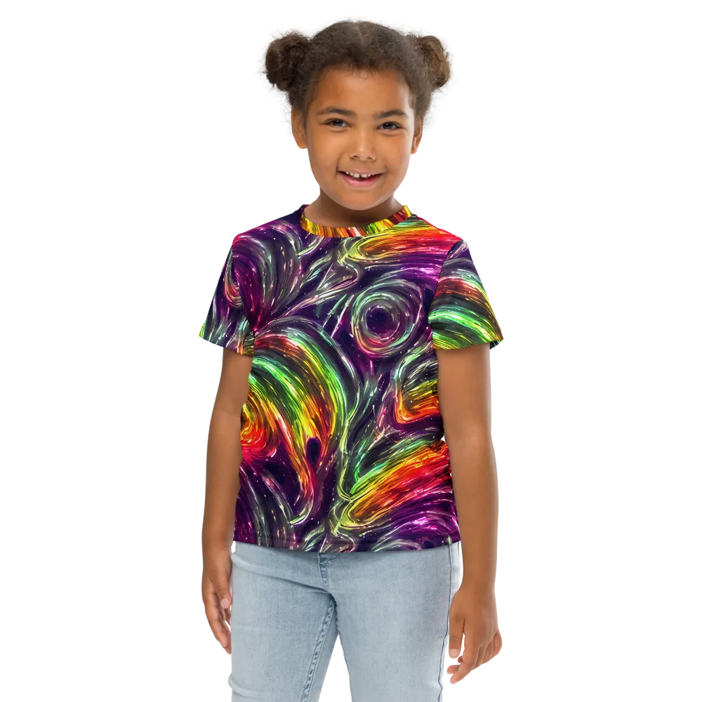 Aurora Cyclone on Kids Crew Neck T-Shirt — Front