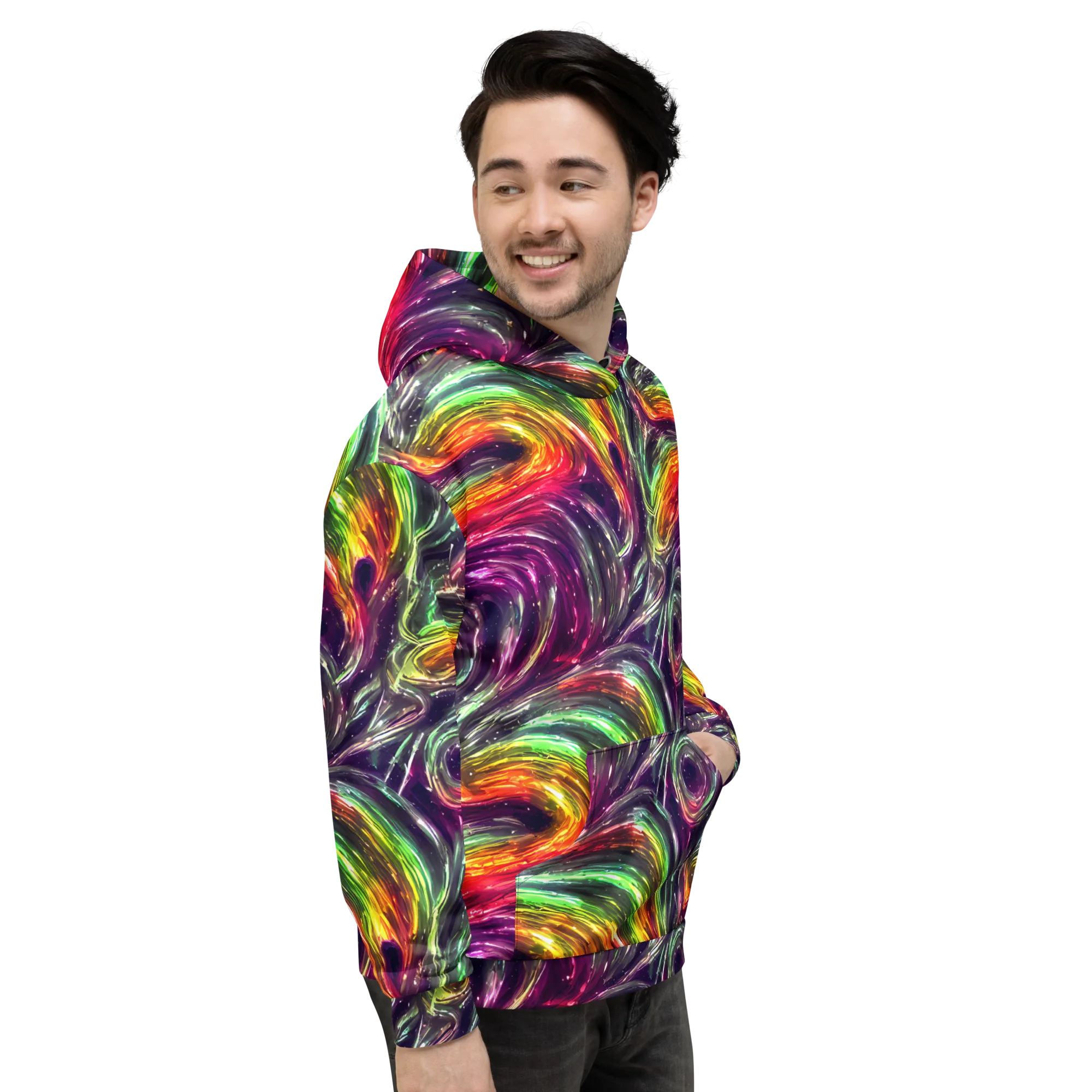 Aurora Cyclone on Hoodie — Right