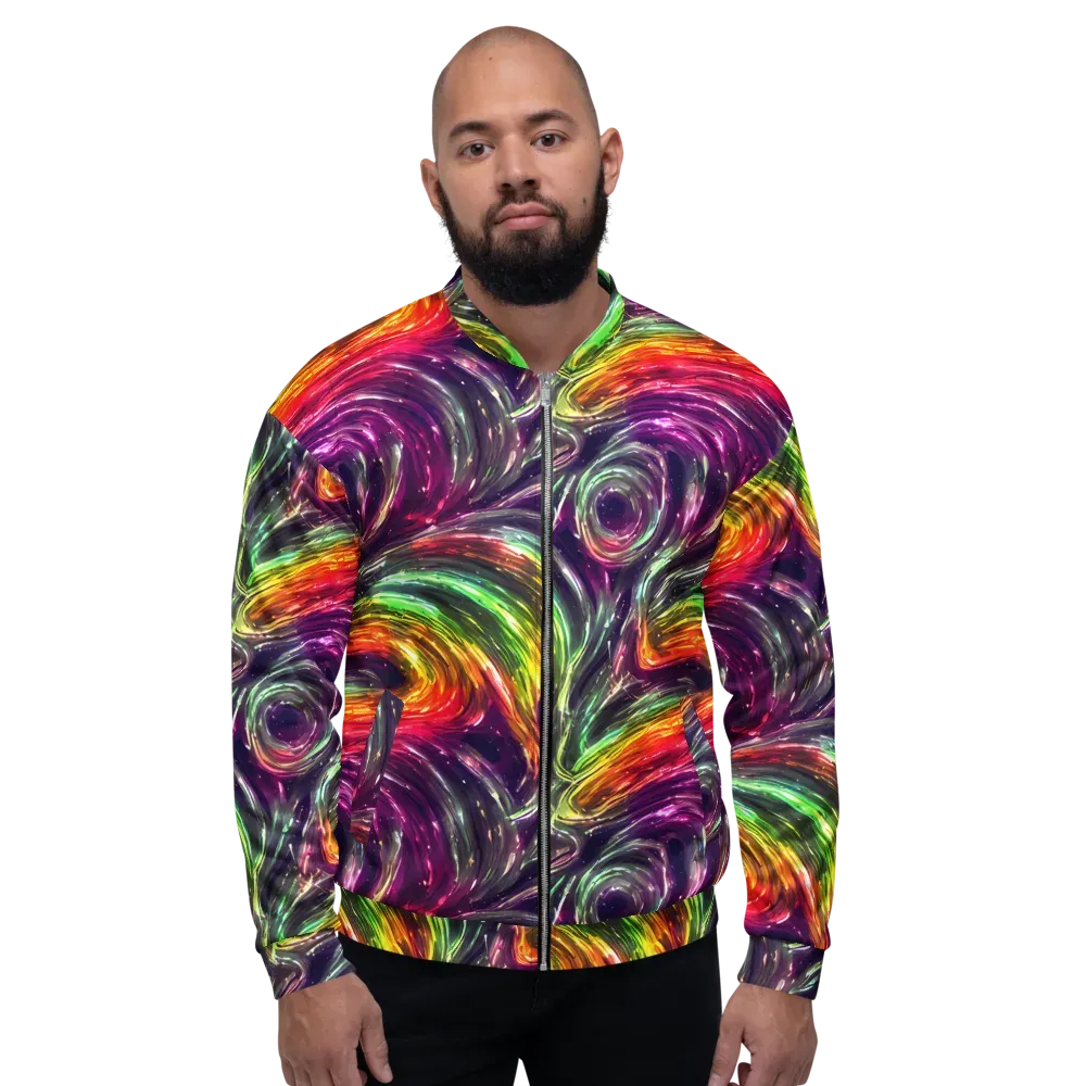 Aurora Cyclone on Bomber Jacket — Front