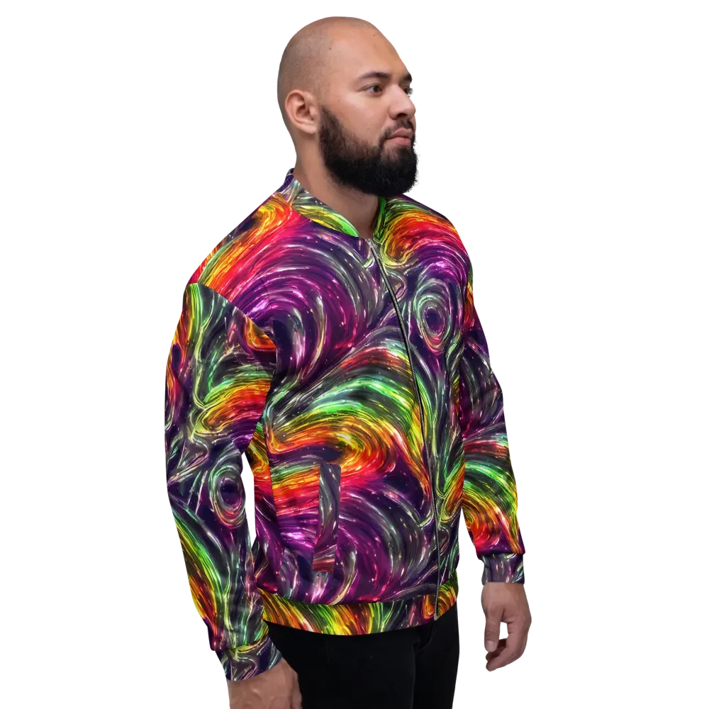 Aurora Cyclone on Bomber Jacket — Right