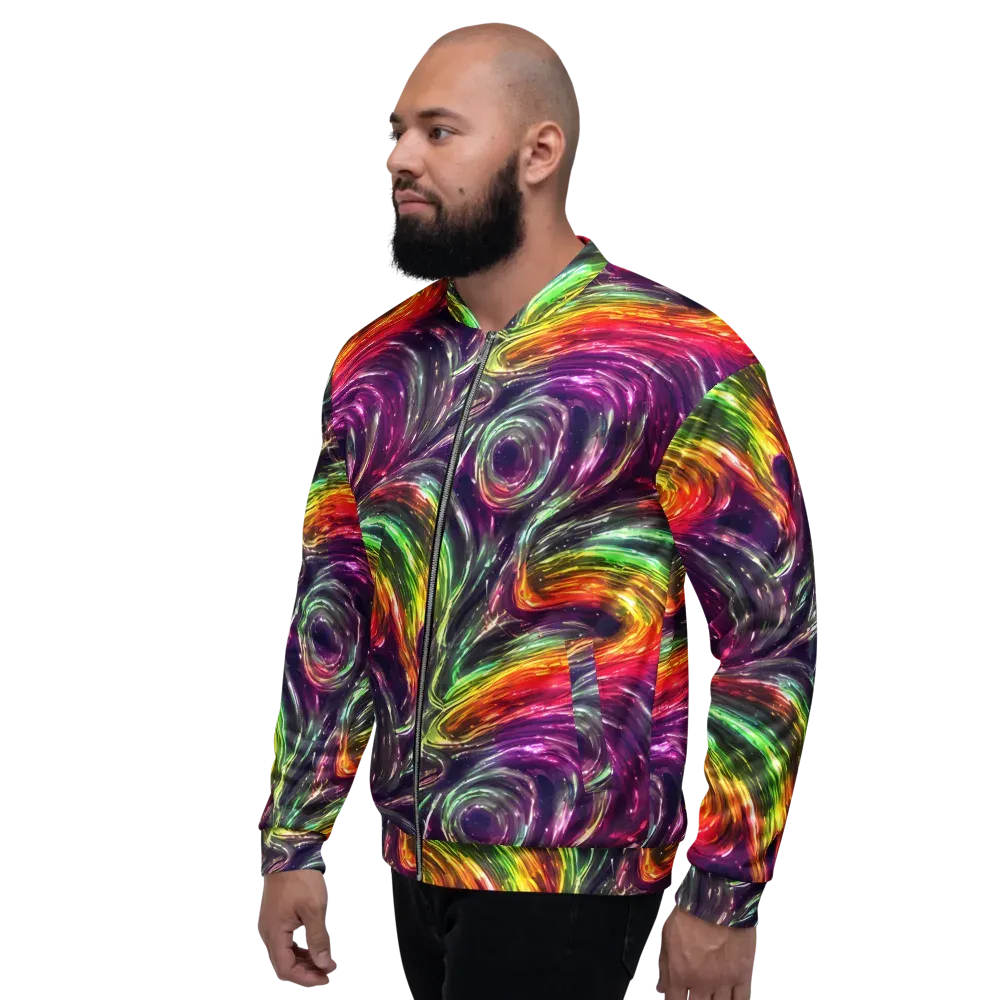 Aurora Cyclone on Bomber Jacket — Left