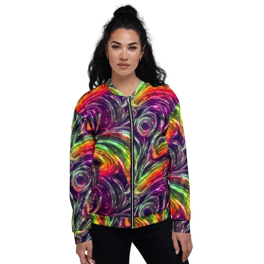 Aurora Cyclone on Bomber Jacket — Front
