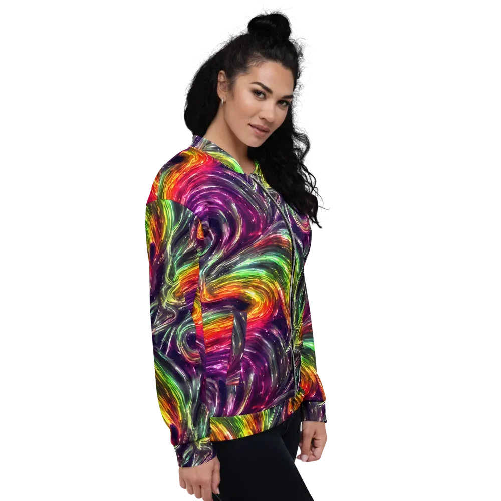 Aurora Cyclone on Bomber Jacket — Right