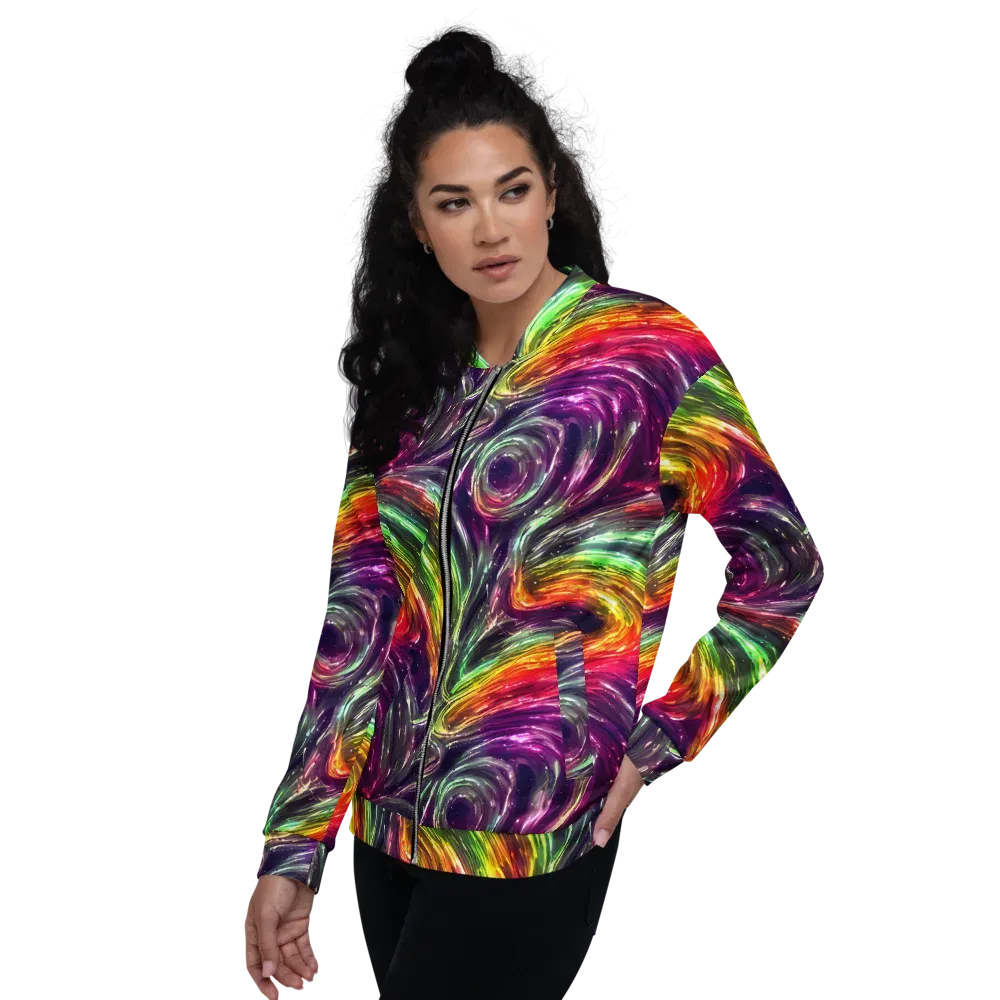 Aurora Cyclone on Bomber Jacket — Left
