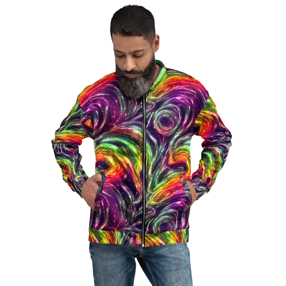 Aurora Cyclone on Bomber Jacket — Front