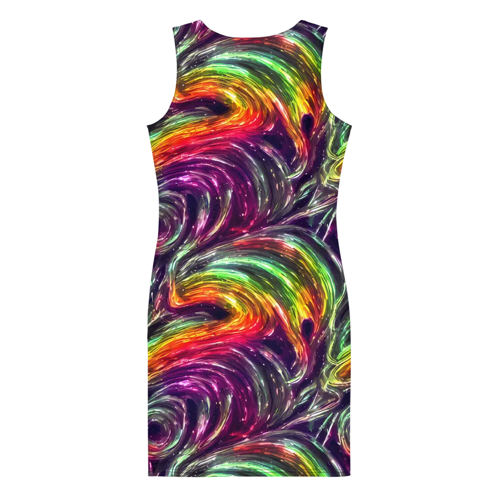 Aurora Cyclone on Bodycon Dress — Back