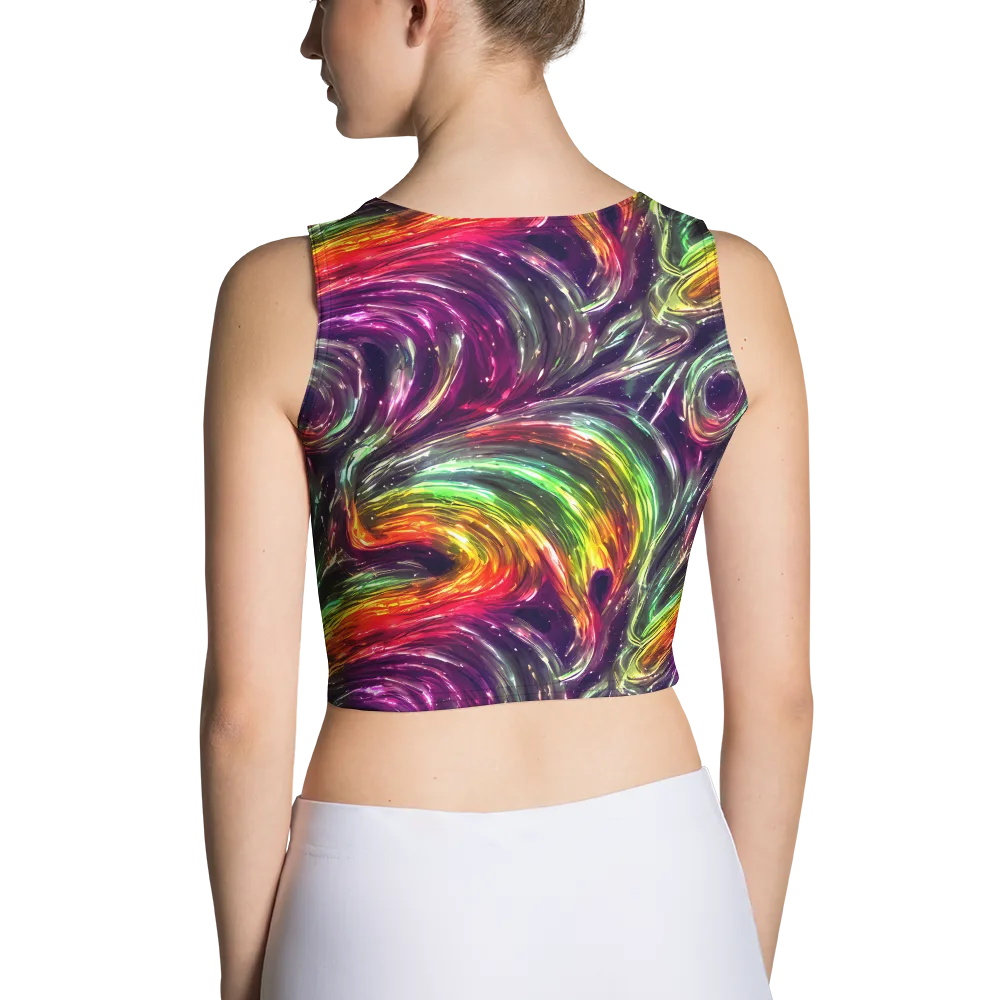 Aurora Cyclone on Crop Top — Back