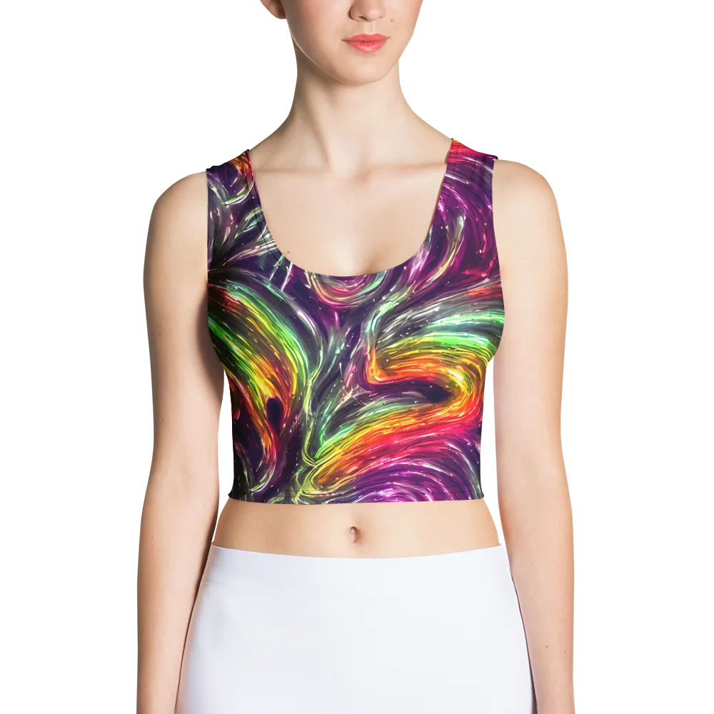 Aurora Cyclone on Crop Top — Front