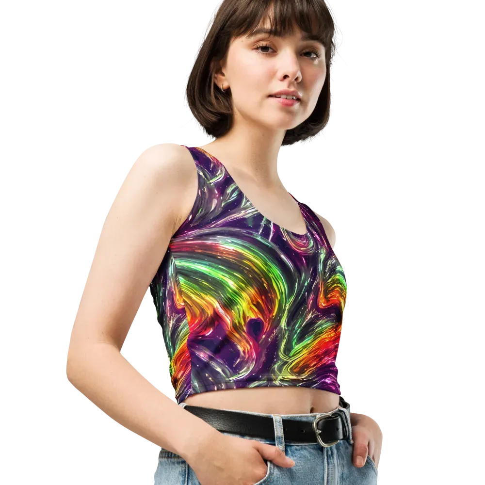 Aurora Cyclone on Crop Top — Right Front